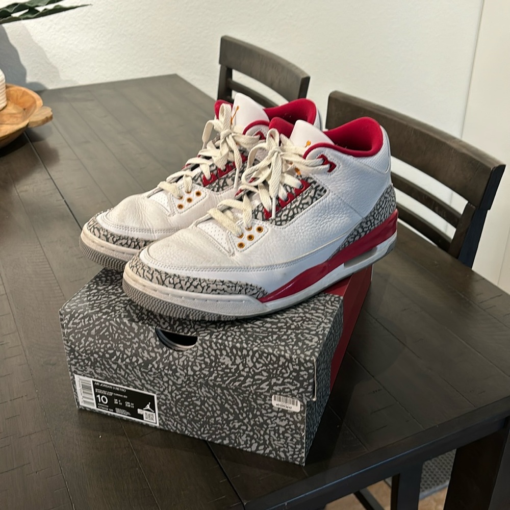 Jordan 3 ‘Cardinal Red’ Size 10
